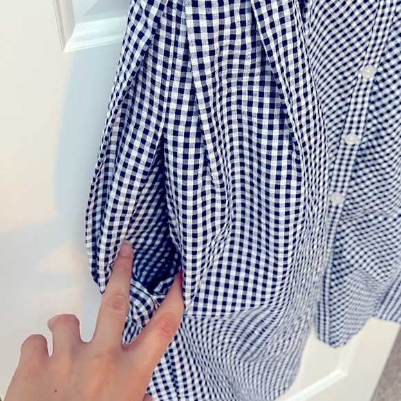 Liz Alig Cotton Blue Check “June” Dress Size M - Picture 4 of 6